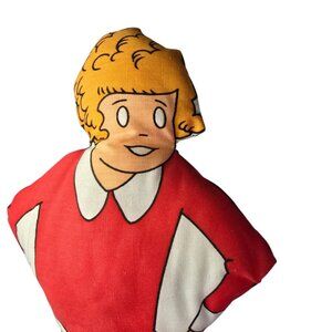 Vintage 1980s Annie Movie Cut Sew Pillow Doll Fabric Panel Little Orphan Annie